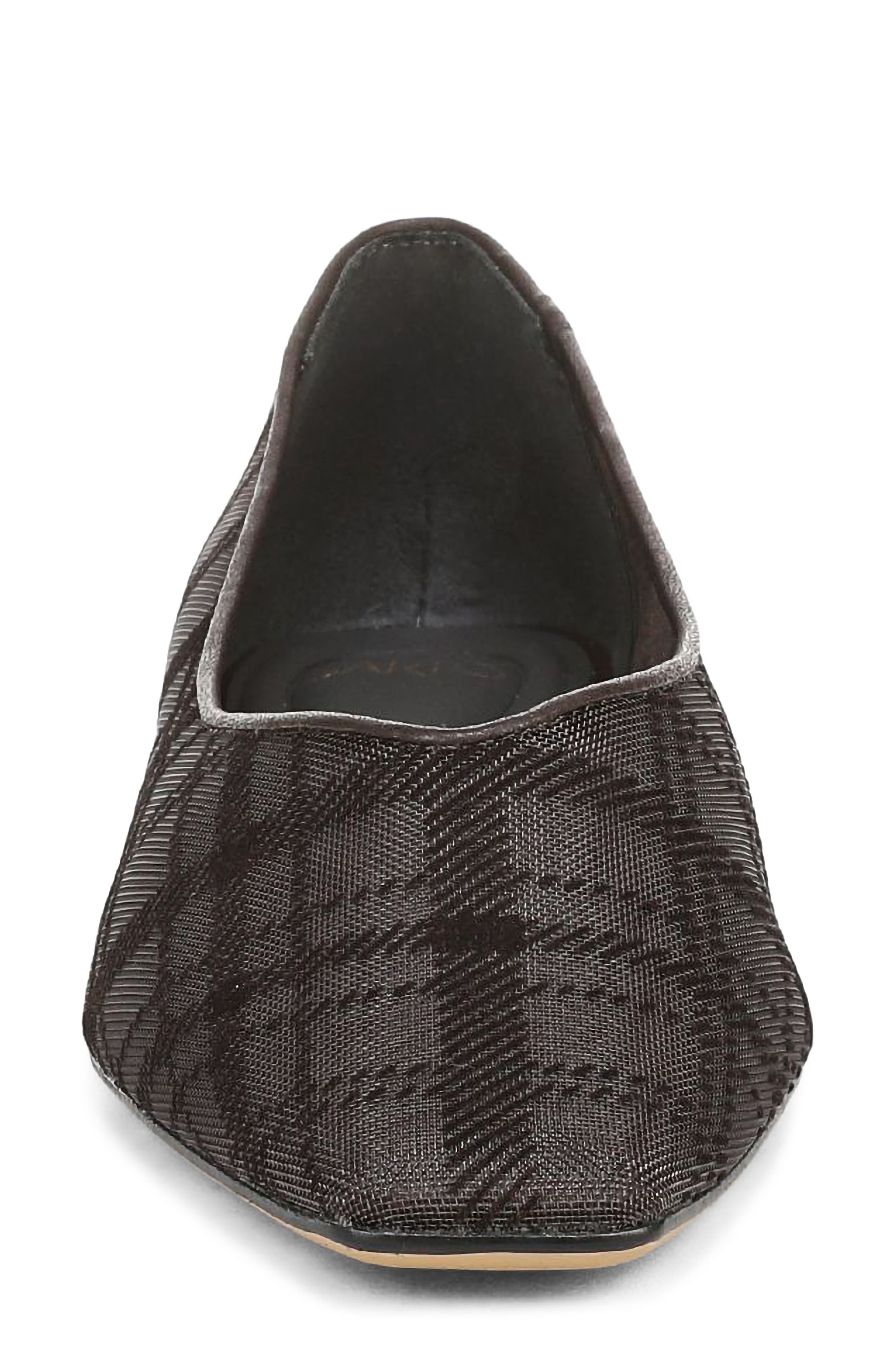 Dasia Skimmer Flat, Alternate, color, BROWN VELVET FABRIC