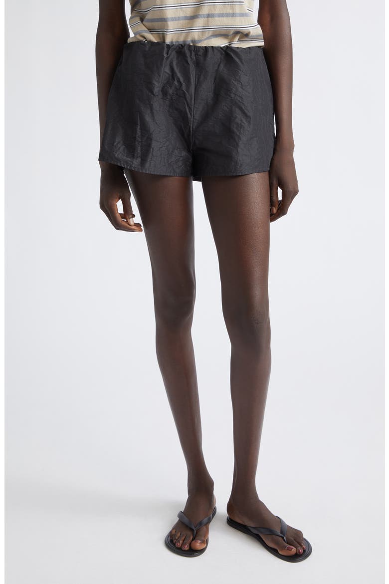 Jules Taffeta Shorts, Main, color, BLACK