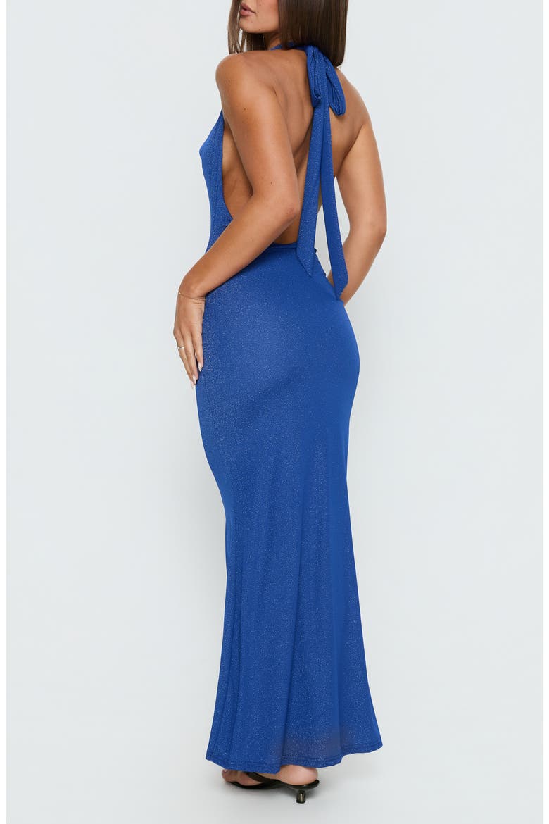 Jazminah Halter Cowl Neck Maxi Dress, Alternate, color, ROYAL BLUE