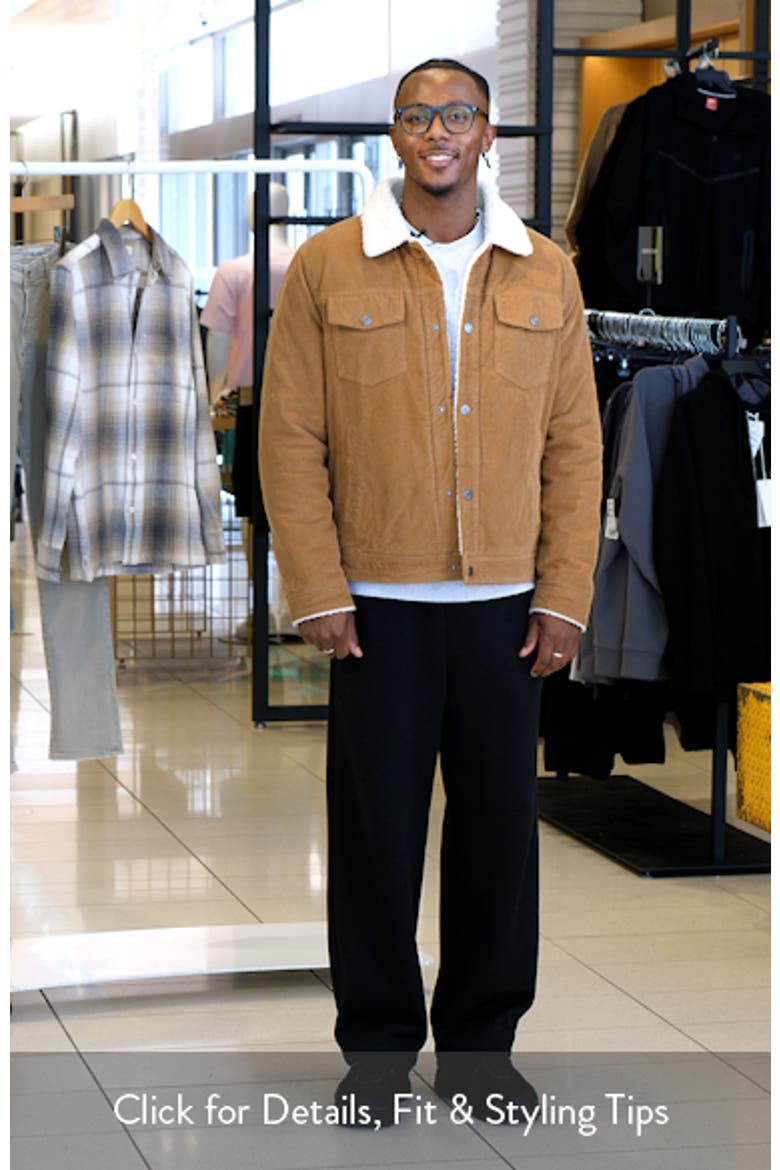 Faux Shearling Lined Corduroy Trucker Jacket video