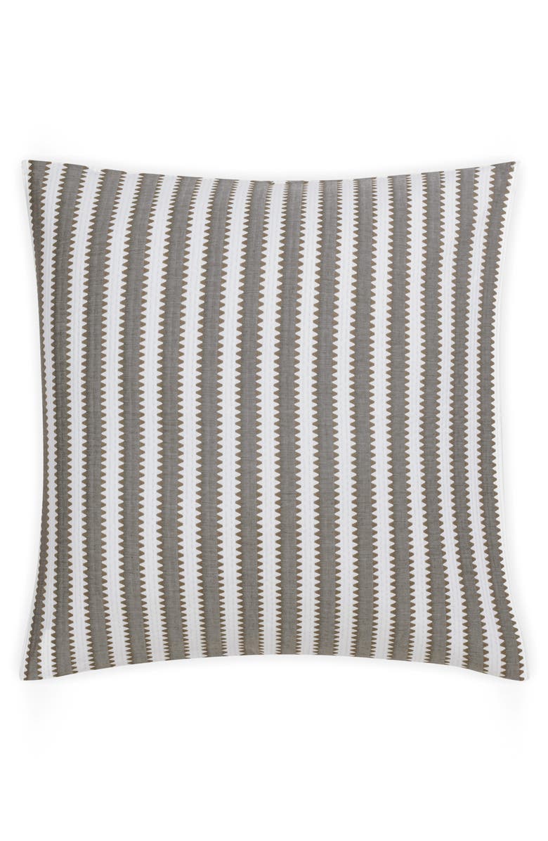 Matouk Apollo Stripe Matelassé Euro Sham, Main, color, Comet