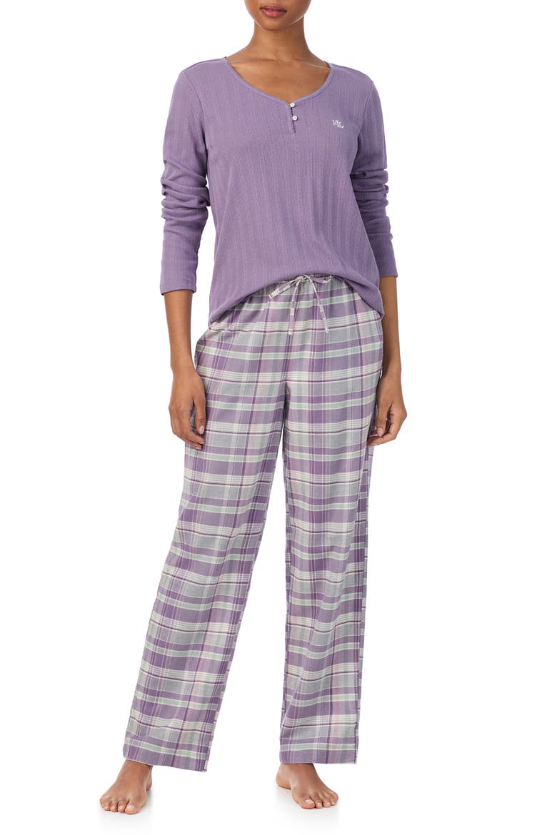 Henley Pajamas, Main, color, MULTI PLAID