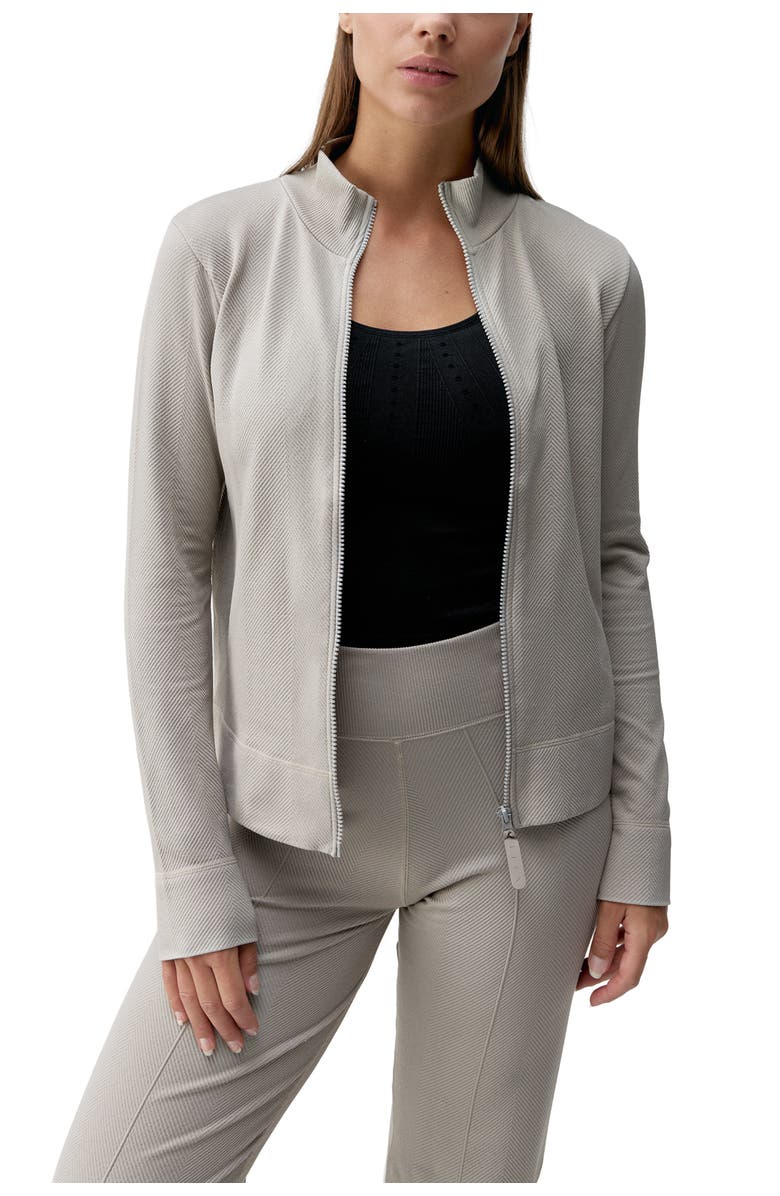 Born Living Yoga Gita Seamless Sport Jacket, Alternate, color, Grain