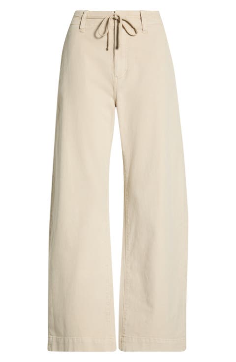 Arellia Tie Waist Ankle Jeans (Vintage Biscotti)