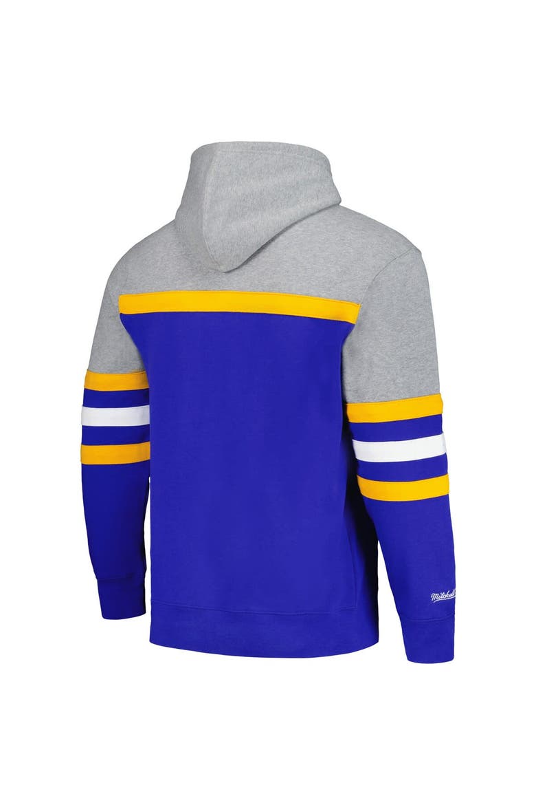Men's Mitchell & Ness Blue/Gray St. Louis Blues Head Coach Pullover Hoodie, Alternate, color, Blue