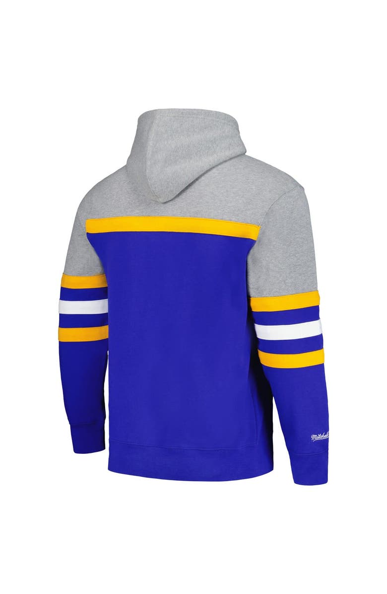 Mitchell & Ness Men's Mitchell & Ness Blue/Gray St. Louis Blues Head Coach Pullover Hoodie, Alternate, color, Blue
