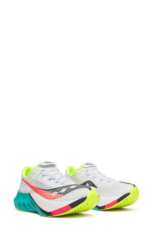 Saucony Endorphin Pro 4 Racing Shoe in White/Mutant  product