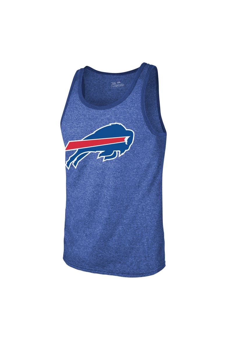 Men's Majestic Threads Josh Allen Royal Buffalo Bills Tri-Blend Player Name & Number Tank Top, Alternate, color, Royal