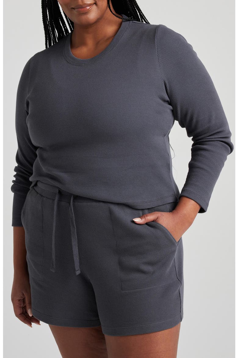 Organic Cotton Long Sleeve Crew, Alternate, color, Charcoal