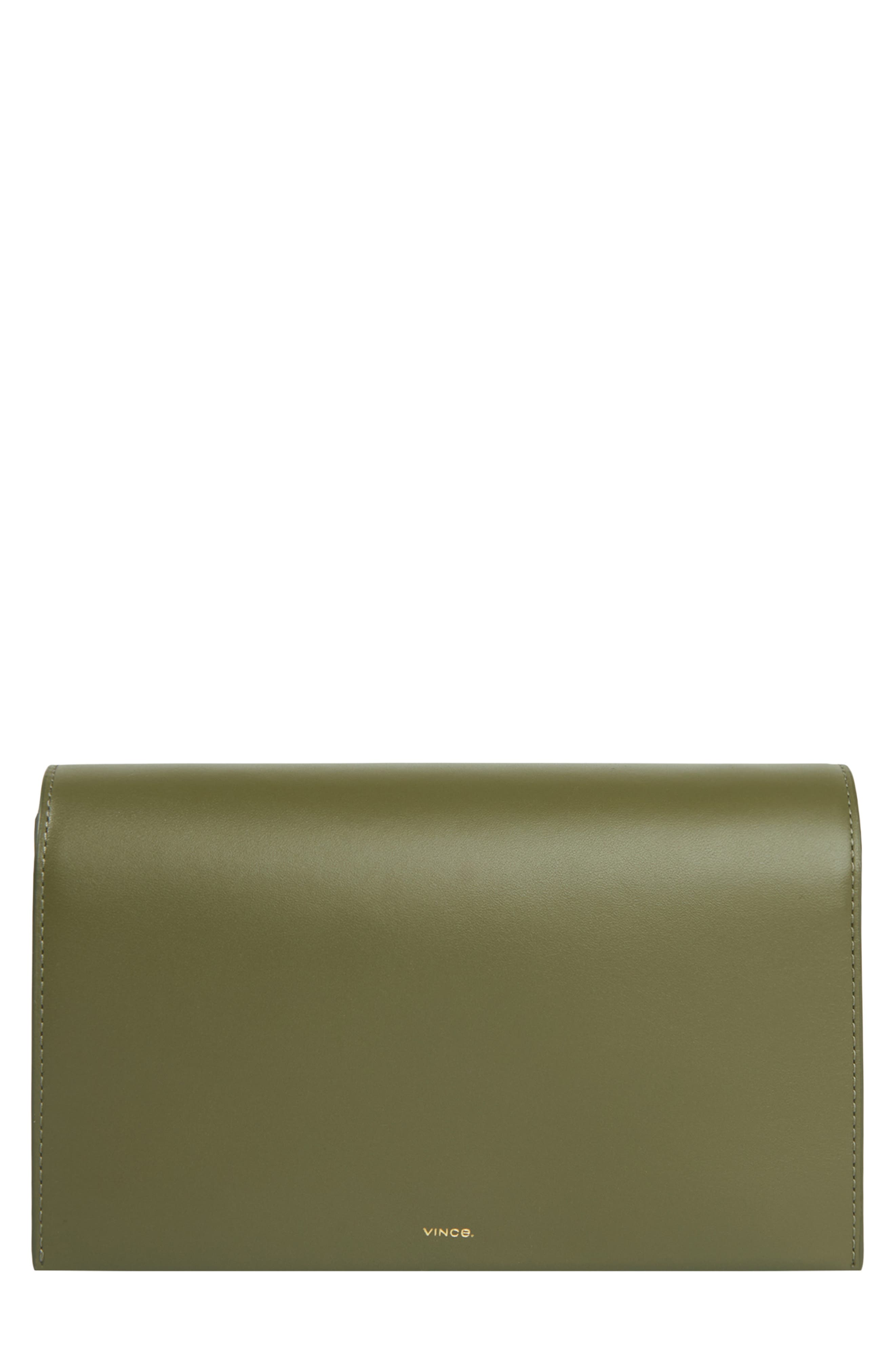 Vince Nappa Leather Wallet on a Strap, Main, color, Pinegrove