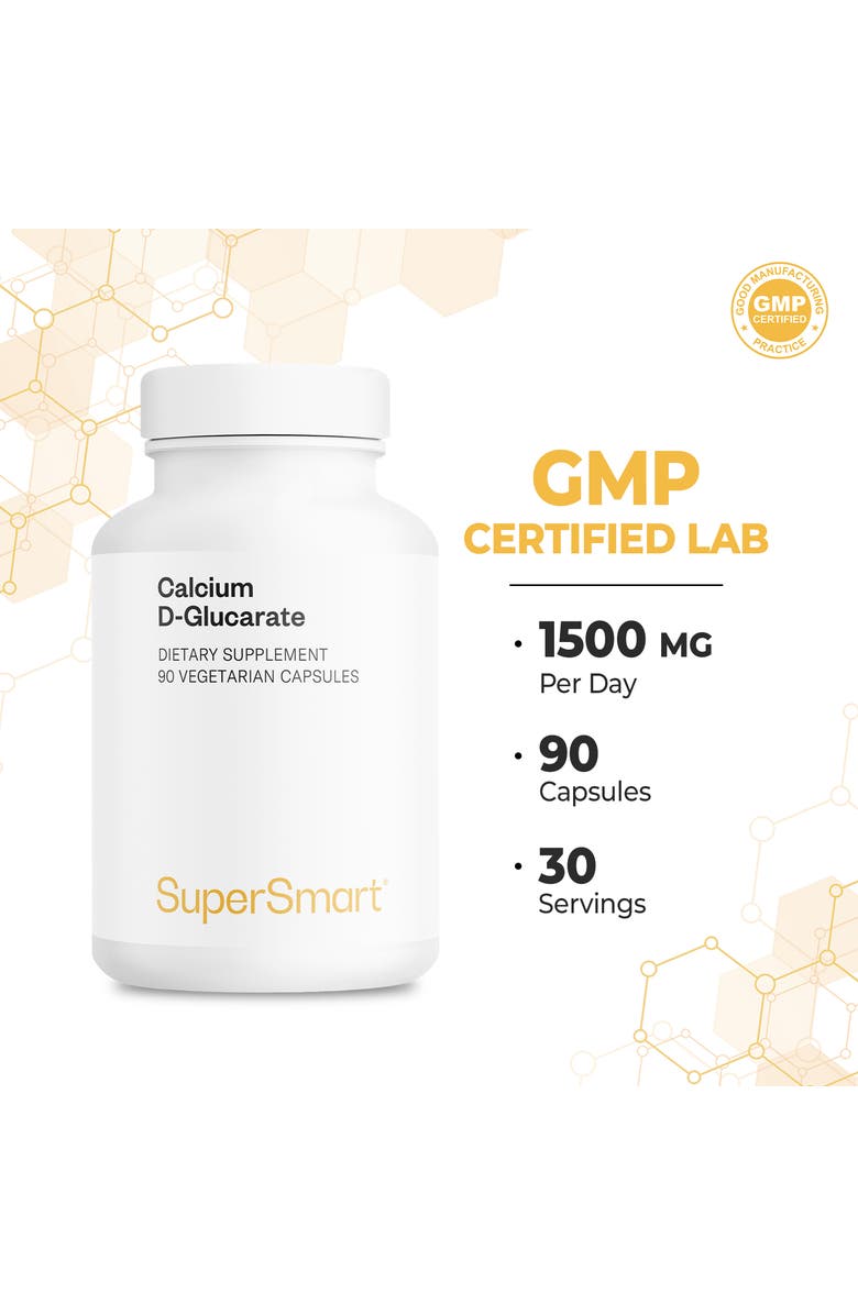 SuperSmart Calcium D-Glucarate 1500mg, Alternate, color, NO COLOR