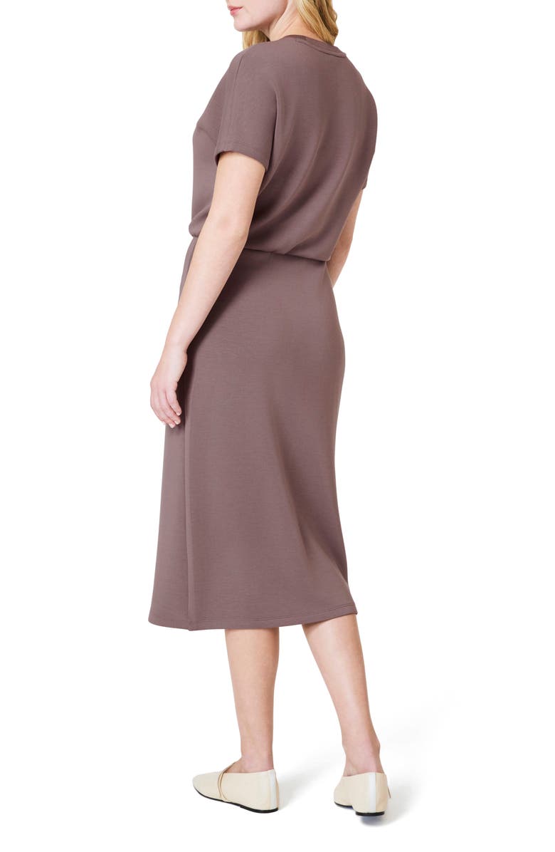 SPANX<sup>®</sup> AirEssentials Tie Waist Midi Dress, Alternate, color, Smoke