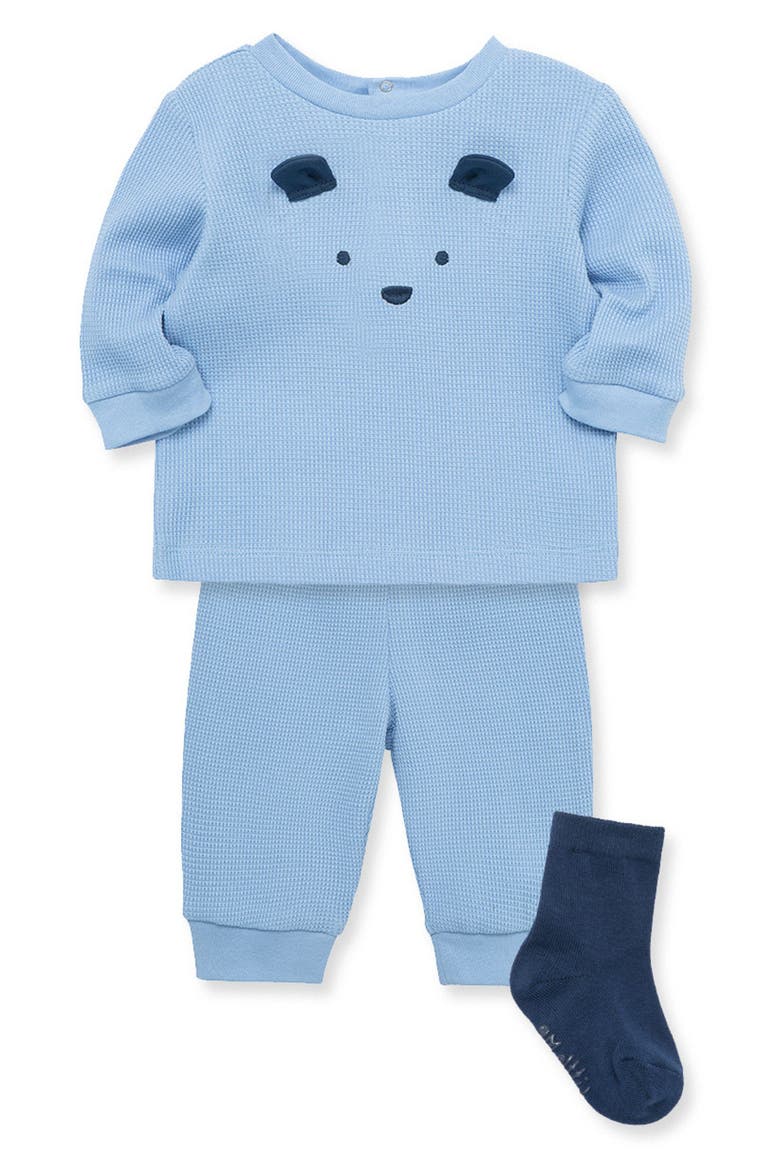Blue Bear Jogger & Socks 3-Piece Set, Alternate, color, BLUE