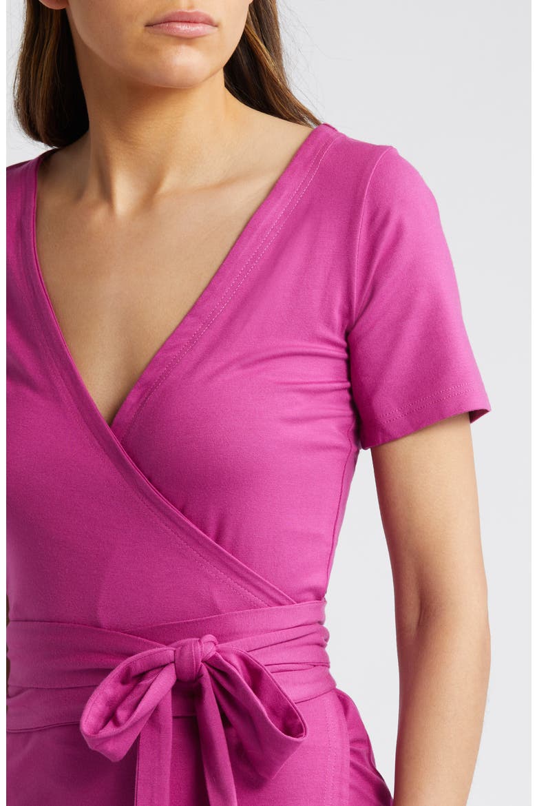 Jersey Wrap Dress, Alternate, color, PINK