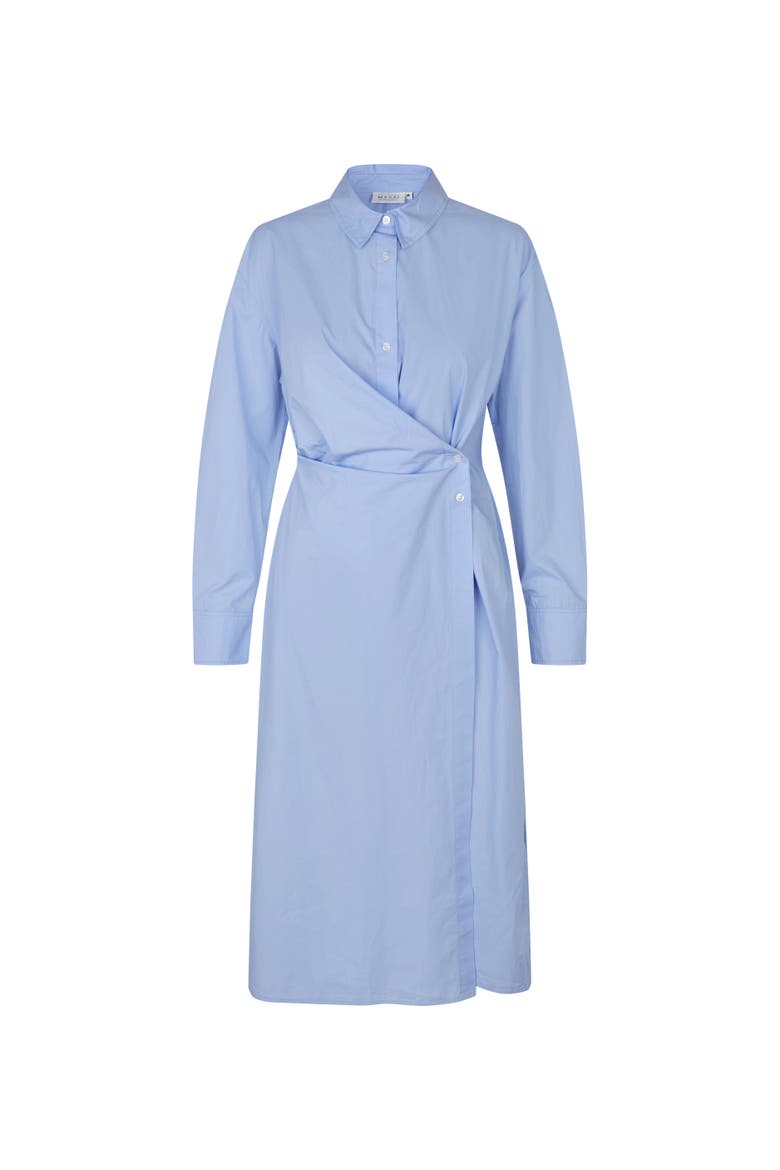 MaNeylora Wrap Midi Shirt Dress, Alternate, color, Hydrangea