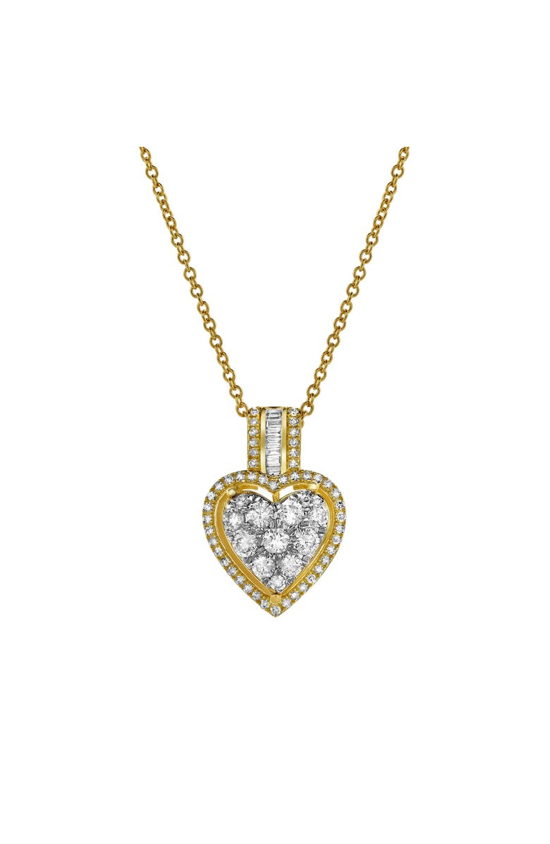 LuvMyJewelry Heart of Grace Diamond Pendant in 10K Yellow Gold, Main, color, 10K Yellow Gold