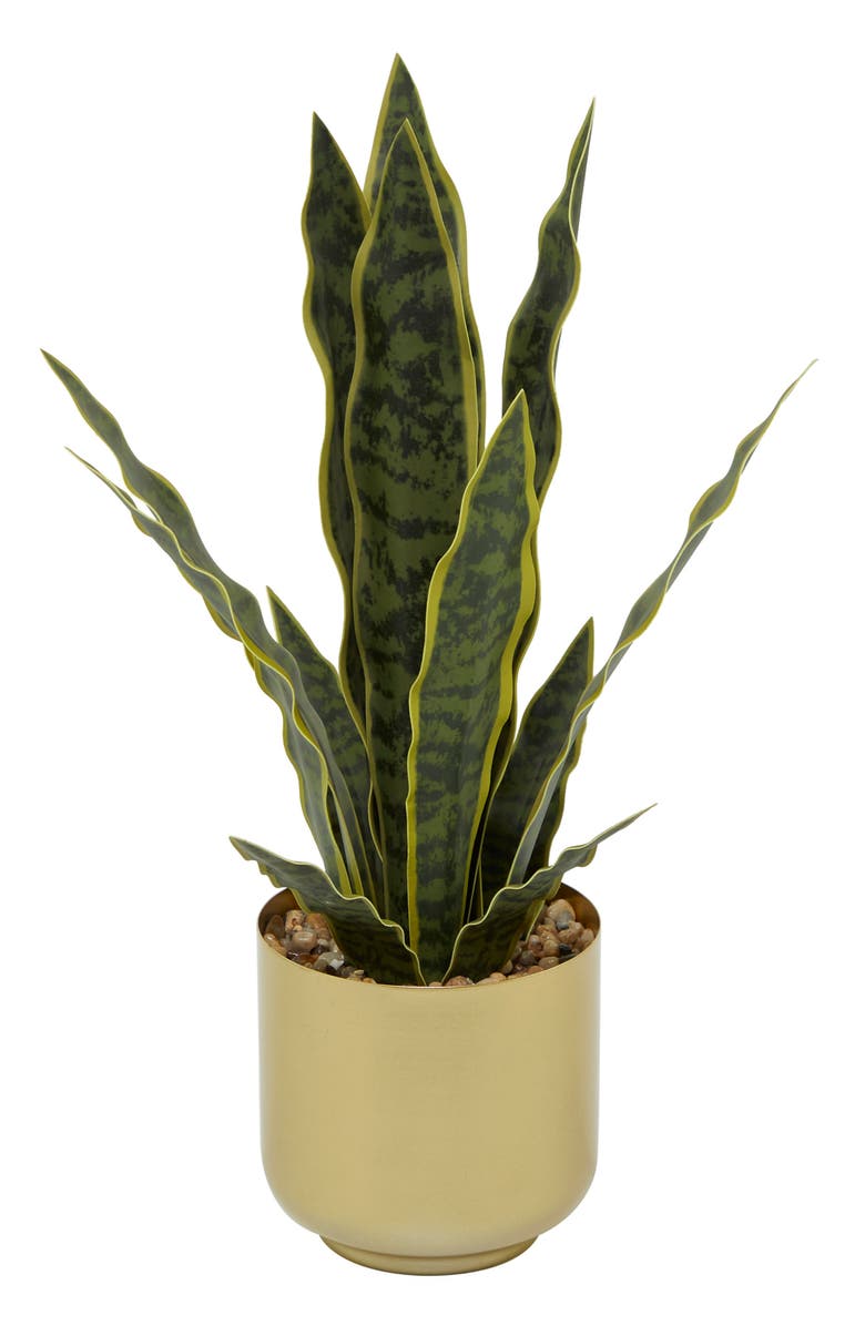 Novogratz Artificial Potted Snake Plant, Main, color,