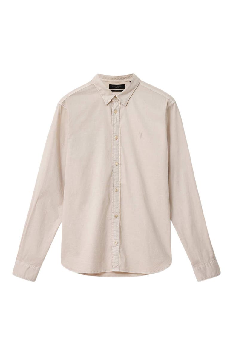 Hawthorne Solid Stretch Cotton Button-Up Shirt, Alternate, color, DUSK WHITE