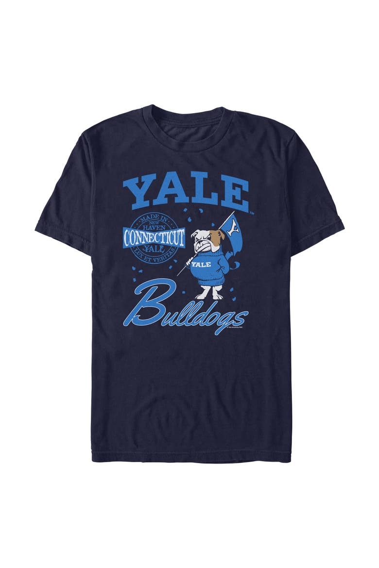 Men's Yale University Connecticut Bulldogs Badge  Graphic T-Shirt, Main, color, Navy Blue