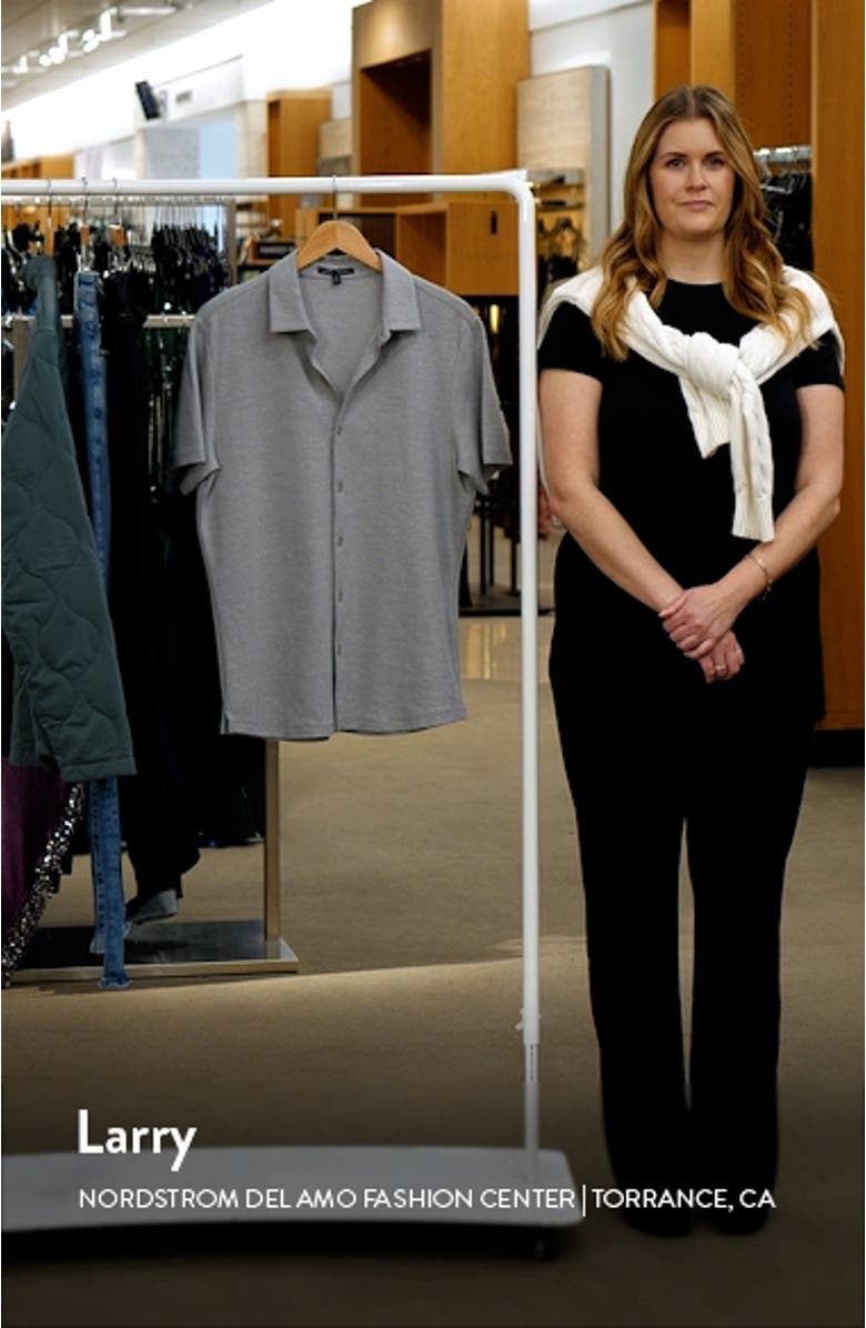 Robbins Knit Short Sleeve Button-Up Shirt, sales video thumbnail