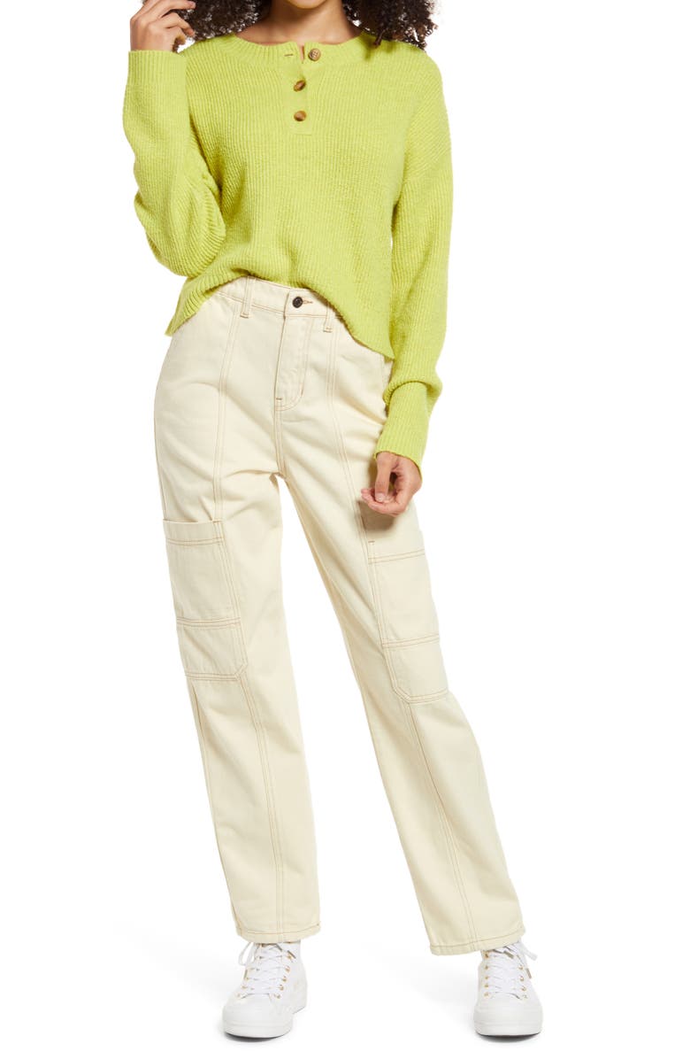 BP. Ribbed Sweater Henley, Alternate, color,
