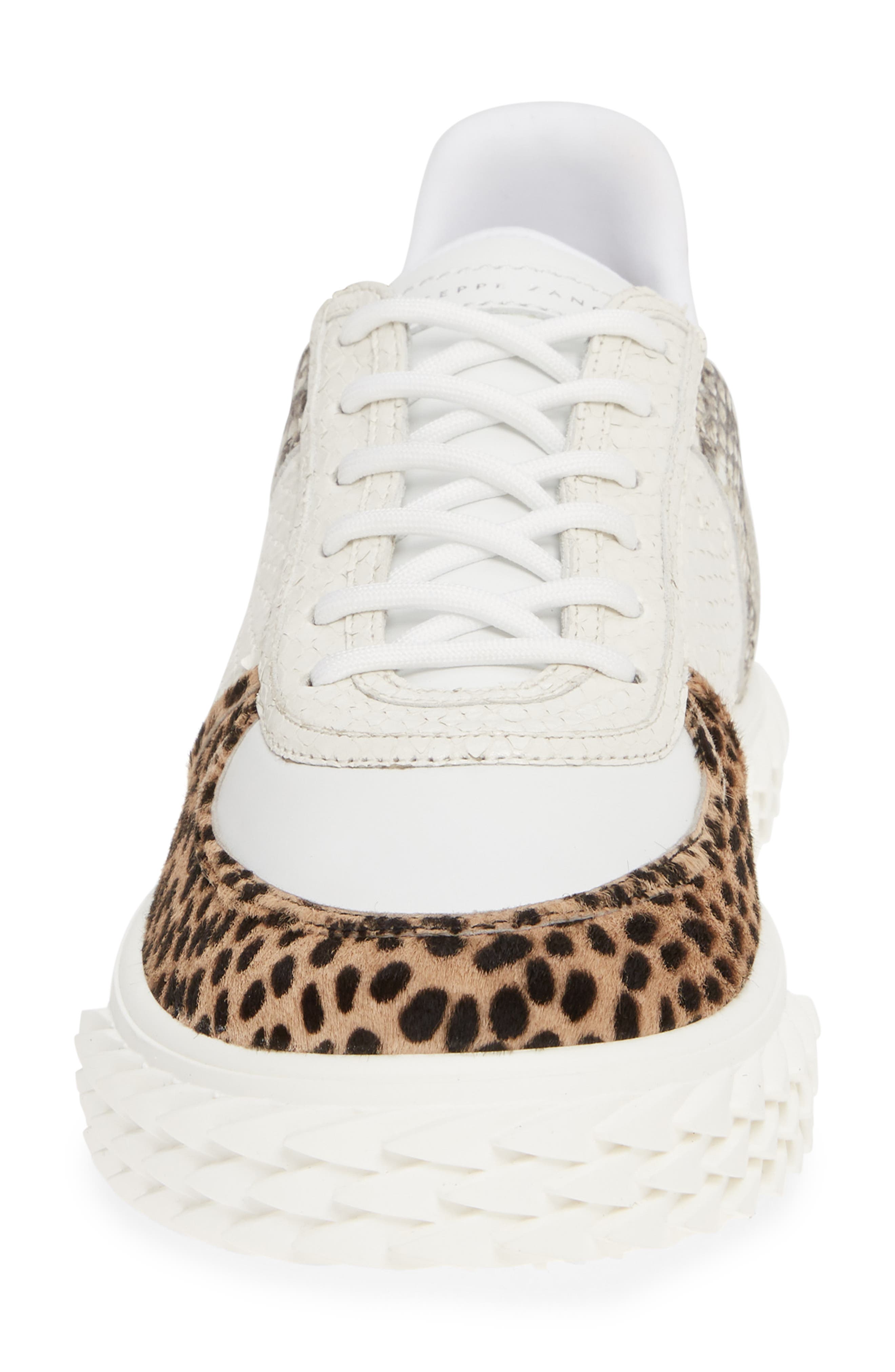 Giuseppe Zanotti Blabber Genuine Calf Hair Snake Embossed Sneaker, Alternate, color, 