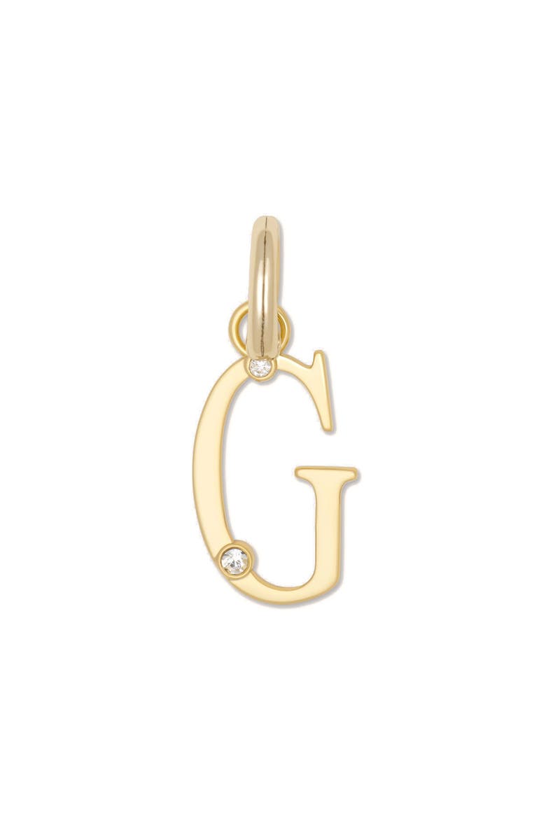 G Initial Charm, Main, color, CLEAR/ GOLD