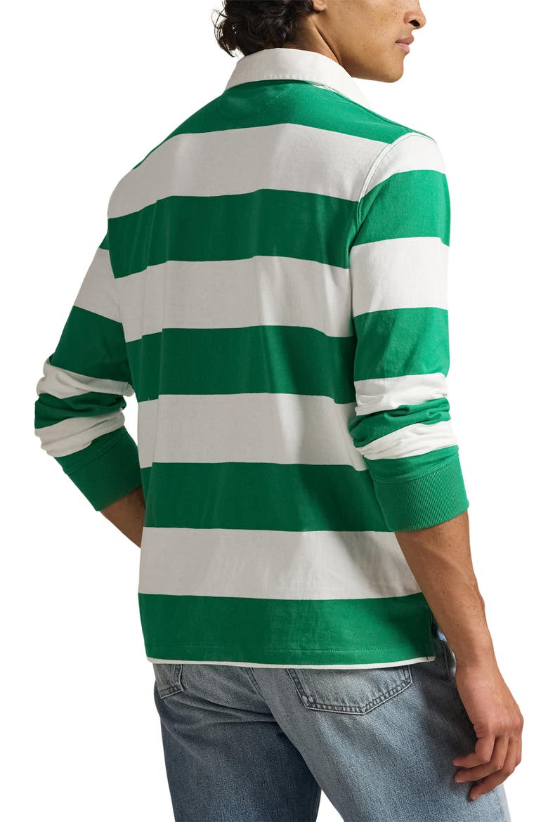 The Iconic Rugby Shirt, Alternate, color, BILLIARD/ CLASSIC OXFORD WHITE