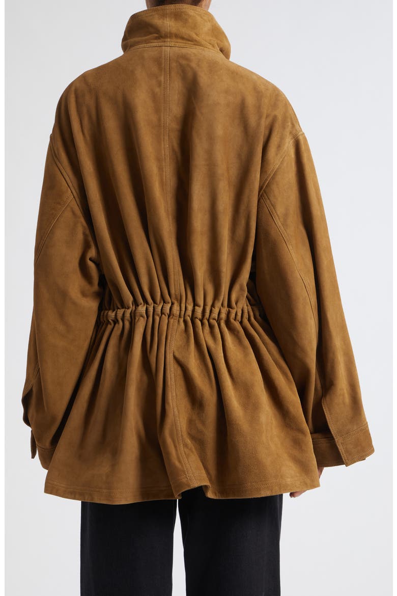 Sculptural Suede Jacket, Alternate, color, SAGE
