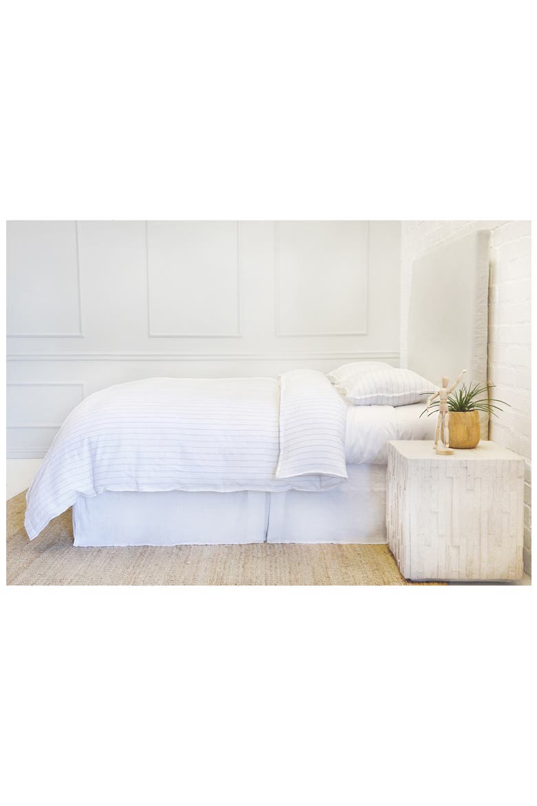 Blake Duvet Cover, Alternate, color, WHITE/OCEAN