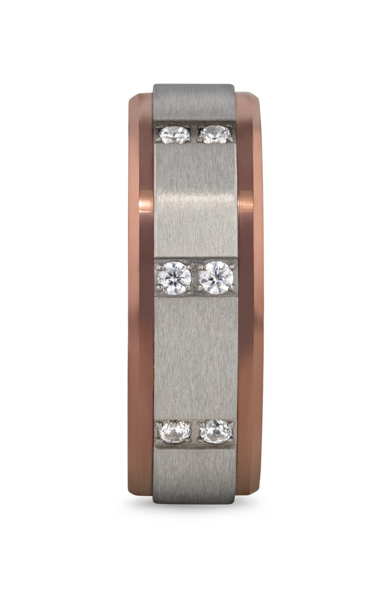 Larson Jewelers Beowulf Raised Center Tungsten Wedding Band, Alternate, color, Espresso