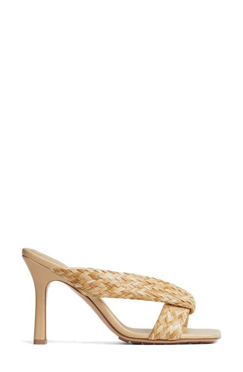 Bottega Veneta Riva Braided Raffia Slide Sandal In Neutral