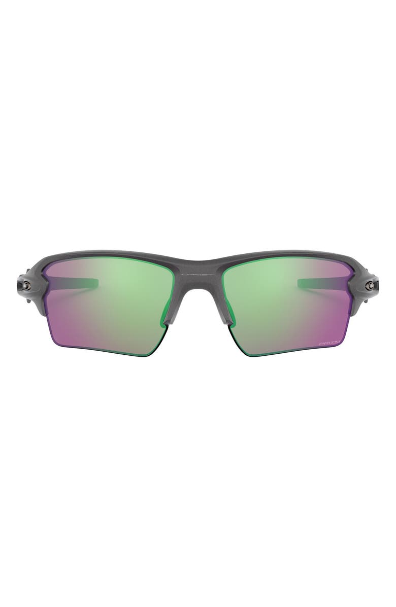 Oakley Flak 2.0 XL 59mm Polarized Sunglasses, Main, color, Steel/ Prizm Road Jade