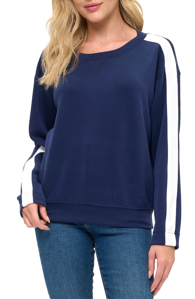 O.L. Stripe Scuba Knit Sweater, Main, color, 