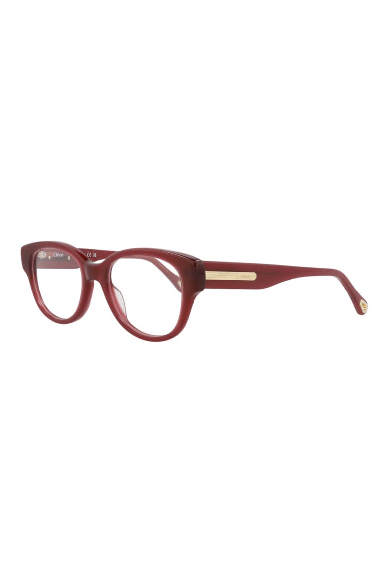 49mm Square Optical Glasses, Alternate, color, BURGUNDY BURGUNDY TRANSPARENT