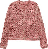 MANGO Metallic Open Stitch Cardigan