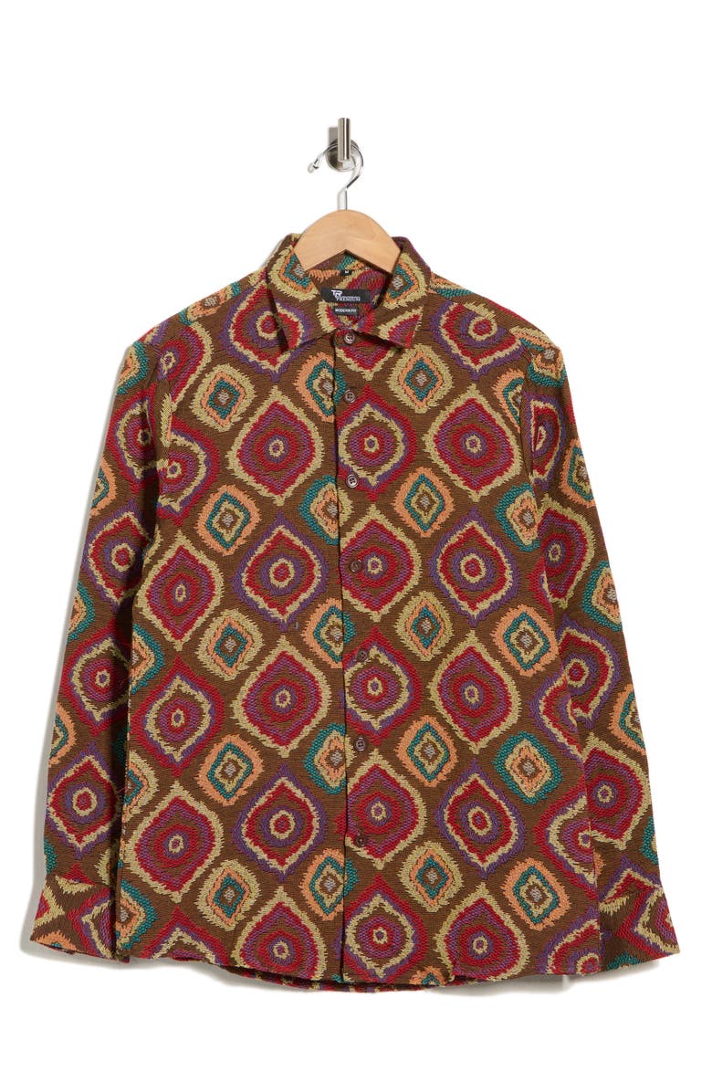 T.R. PREMIUM Tapestry Shirt Jacket, Alternate, color, Red