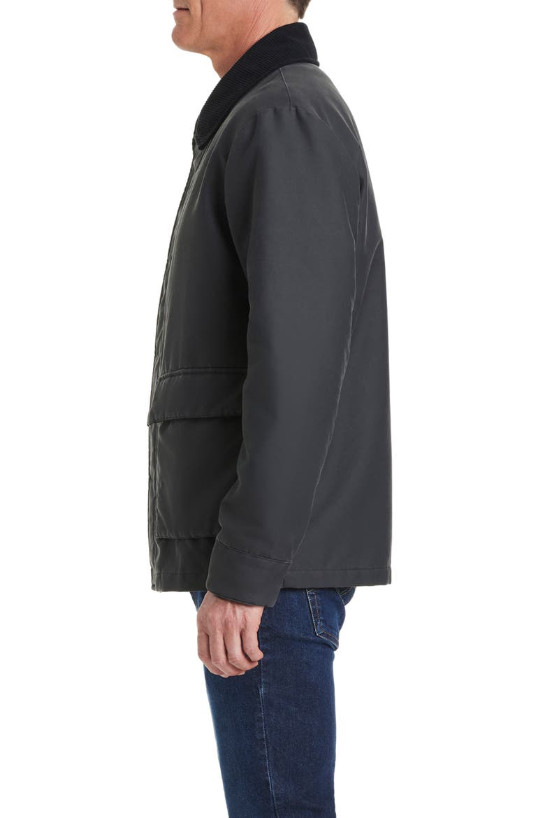 Waxed Barn Jacket, Alternate, color, BLACK