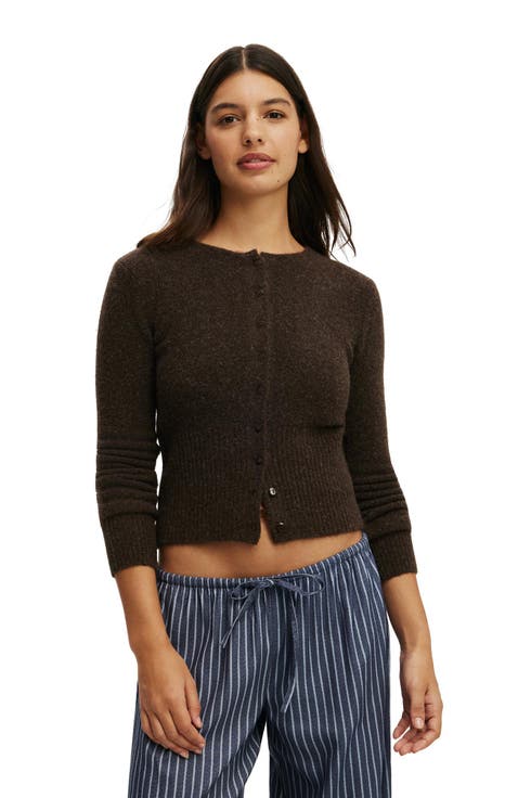 Women's Fluffy Fitted Knit Cardi
