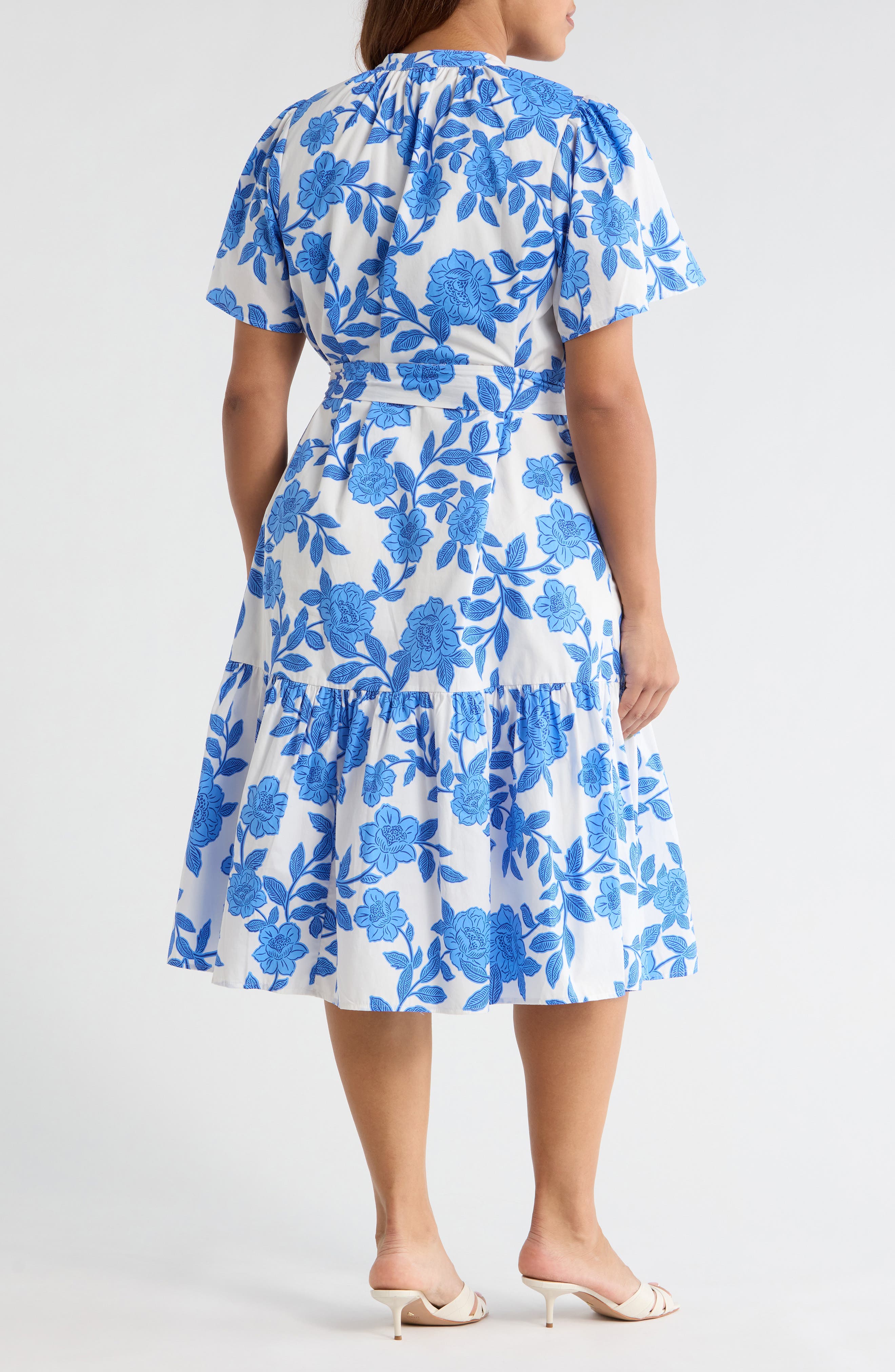 Glantis Floral Cora Button Midi Dress - image 2