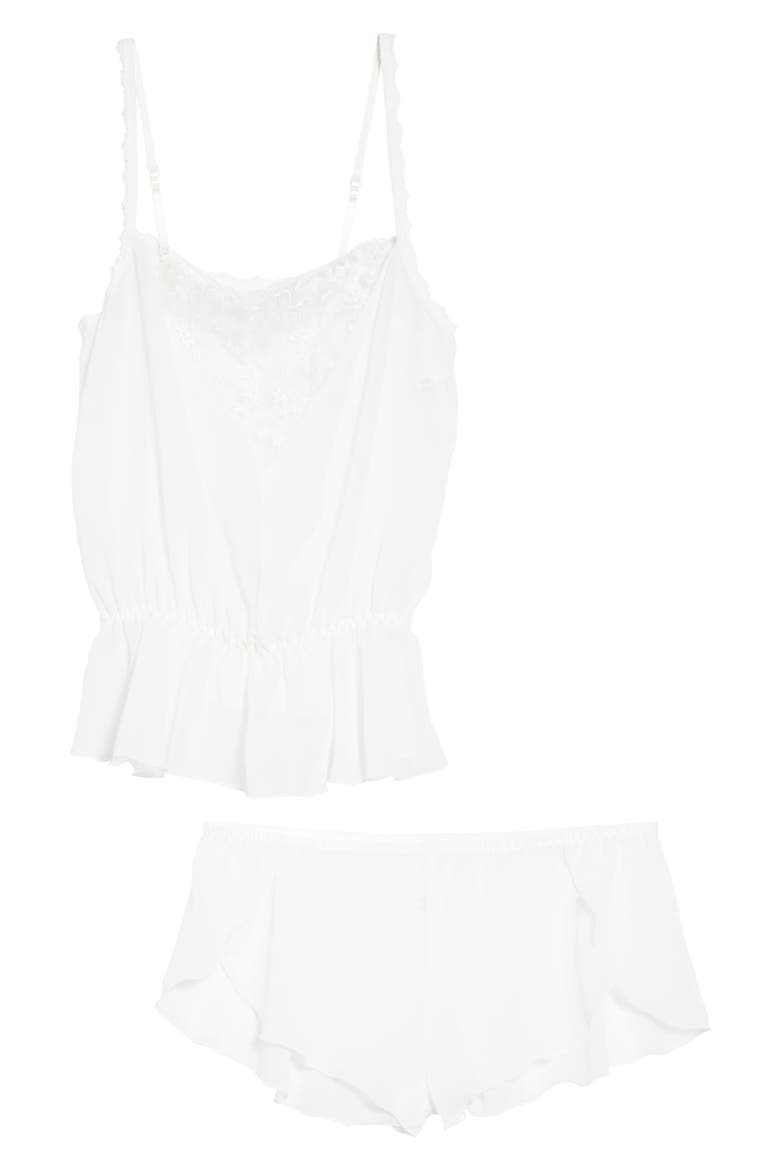 Bridal Spray Short Pajamas, Alternate, color, OFF WHITE