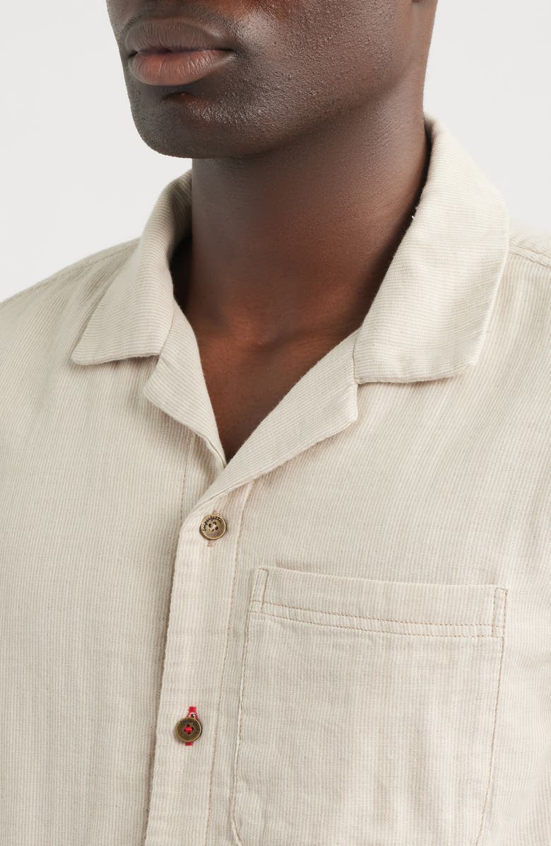 Imperfects The Cliffs Cotton Camp Shirt, Alternate, color, Badlands Stripe