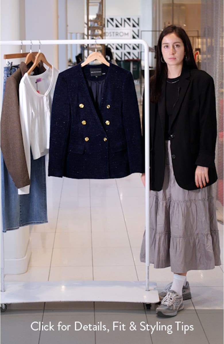 Texture Metallic Double Breasted Jacket, sales video thumbnail