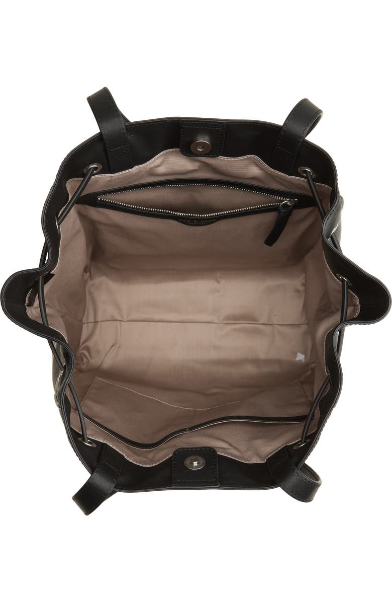 rag & bone Large Prospect Tote, Alternate, color, Black Leather
