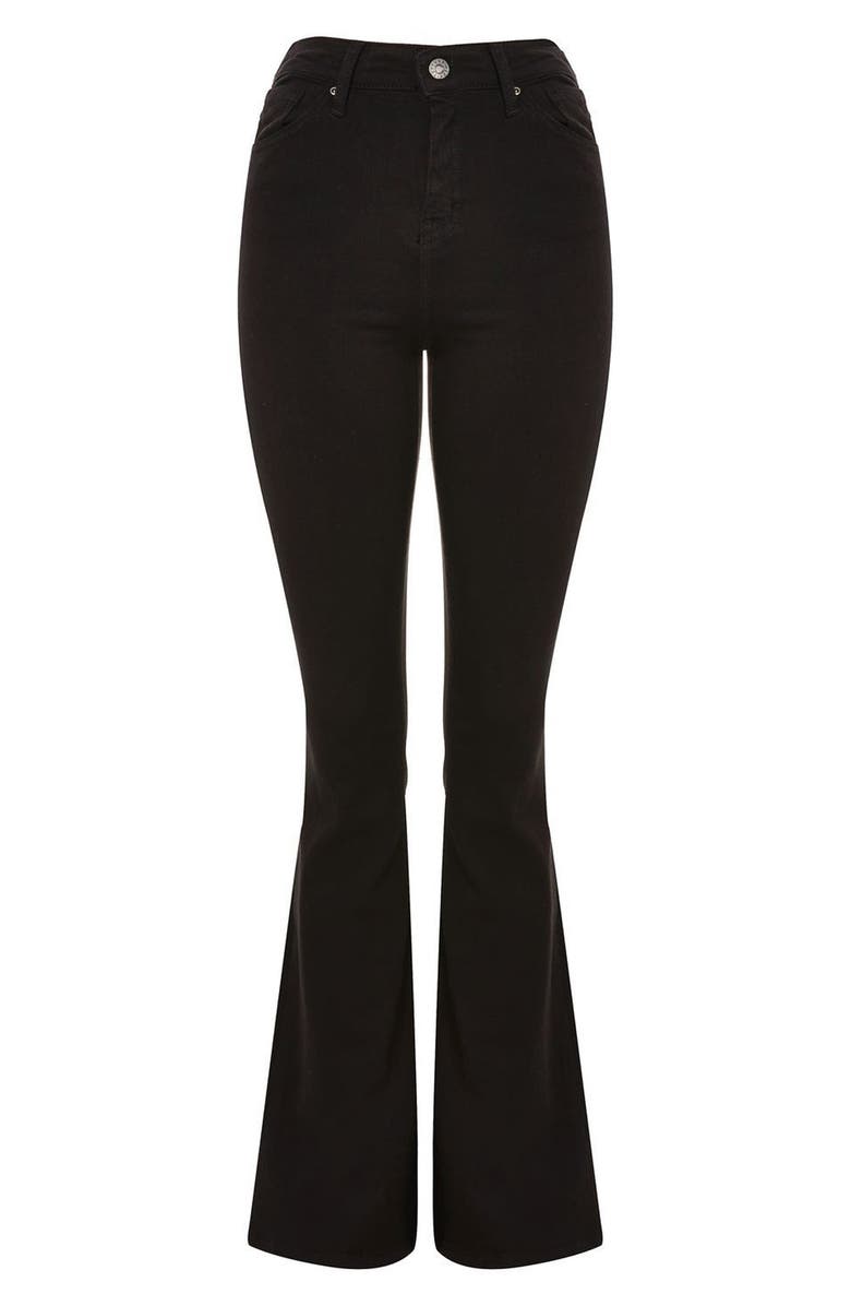 Topshop Jamie High Waist Flare Jeans, Alternate, color,