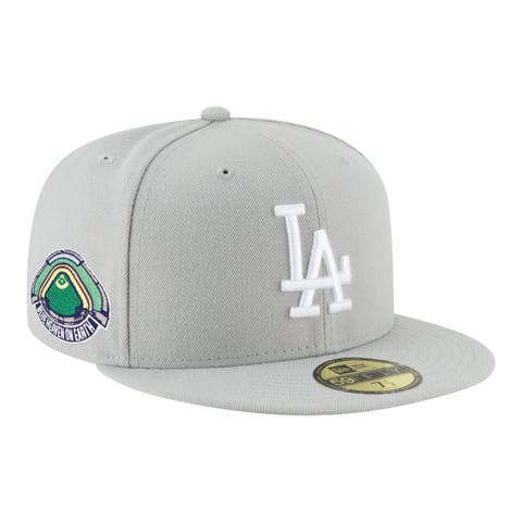 Men's New Era  Gray Los Angeles Dodgers Blue Heaven On Earth Stadium Patch 59FIFTY Fitted Hat