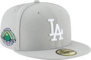 New Era Men's New Era Gray Los Angeles Dodgers Blue Heaven On Earth Stadium Patch 59FIFTY Fitted Hat