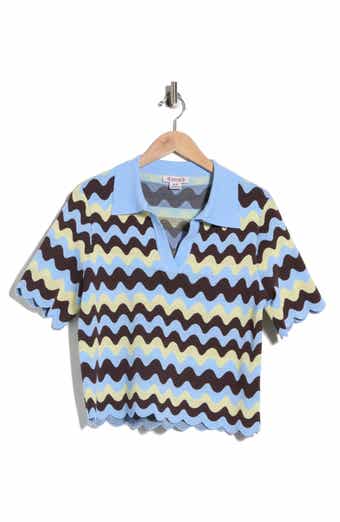 Wiggle Stripe Polo Sweater