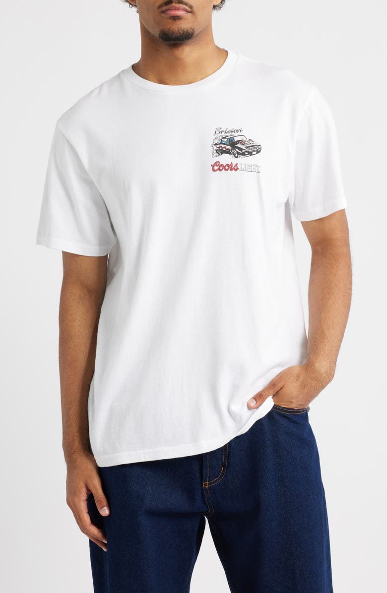 Brixton Coors Light Raceway Graphic T-Shirt, Main, color, White