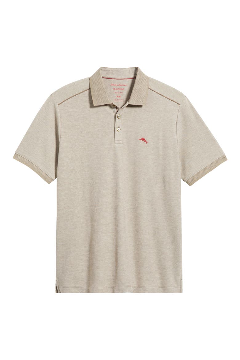 Emfielder Icon Solid IslandZone® Polo, Alternate, color, AUBERAGE HEATHER